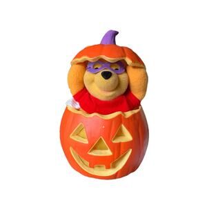 Vtg Telco Animated Disney Winnie The Pooh Inside Jack-O-Lantern Pumpkin Lighted